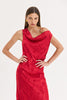 GOLD DRESS JACKQUARD RED