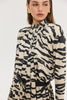 PEONY DRESS ZEBRA BEIGE
