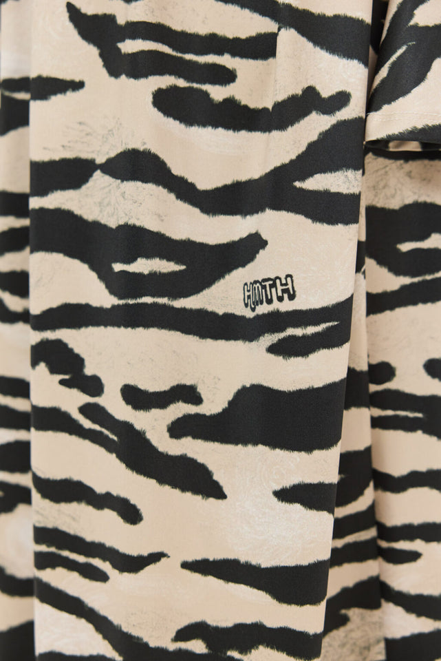 PEONY DRESS ZEBRA BEIGE