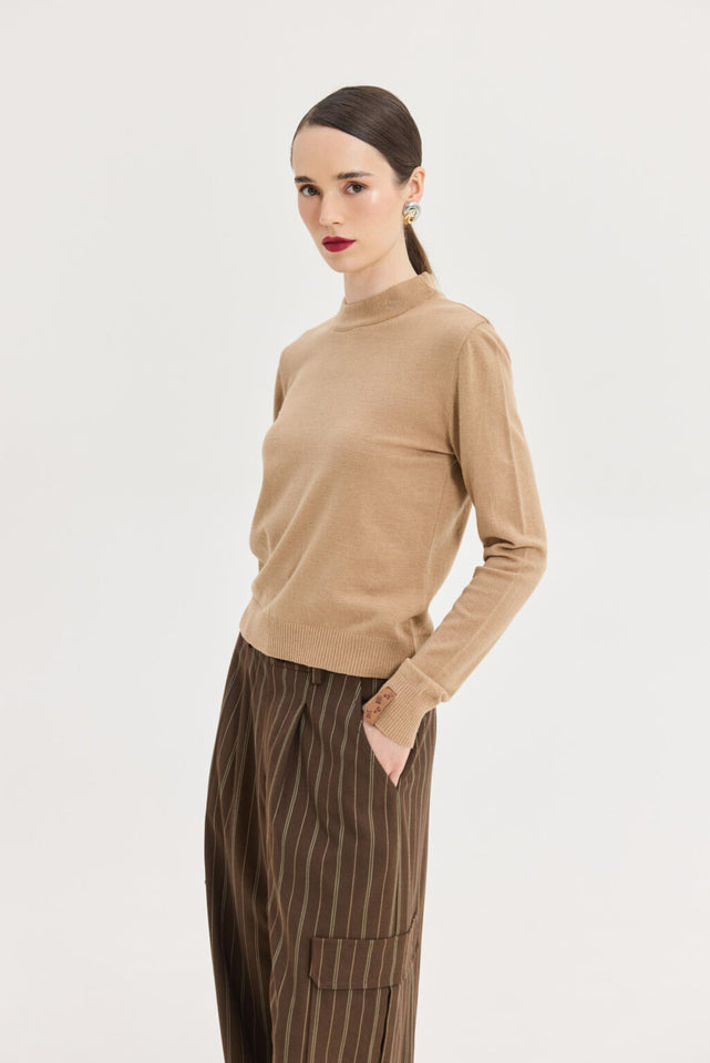ZENITH KNITTED TOP BEIGE