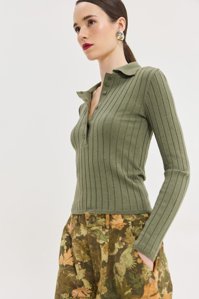 SPECTER KNITTED TOP KHAKI
