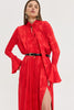PEONY DRESS JACQUARD RED