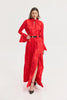 PEONY DRESS JACQUARD RED