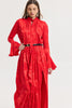 PEONY DRESS JACQUARD RED