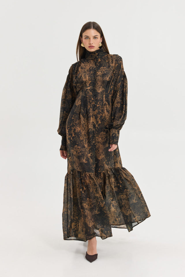 BRAMLE DRESS BROWN