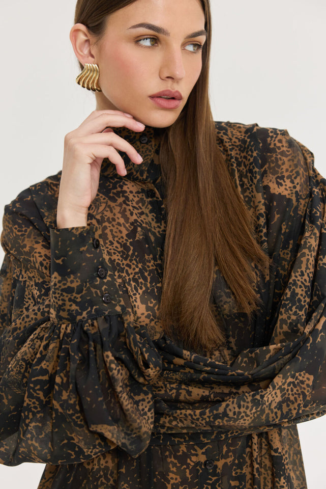 BRAMLE DRESS BROWN