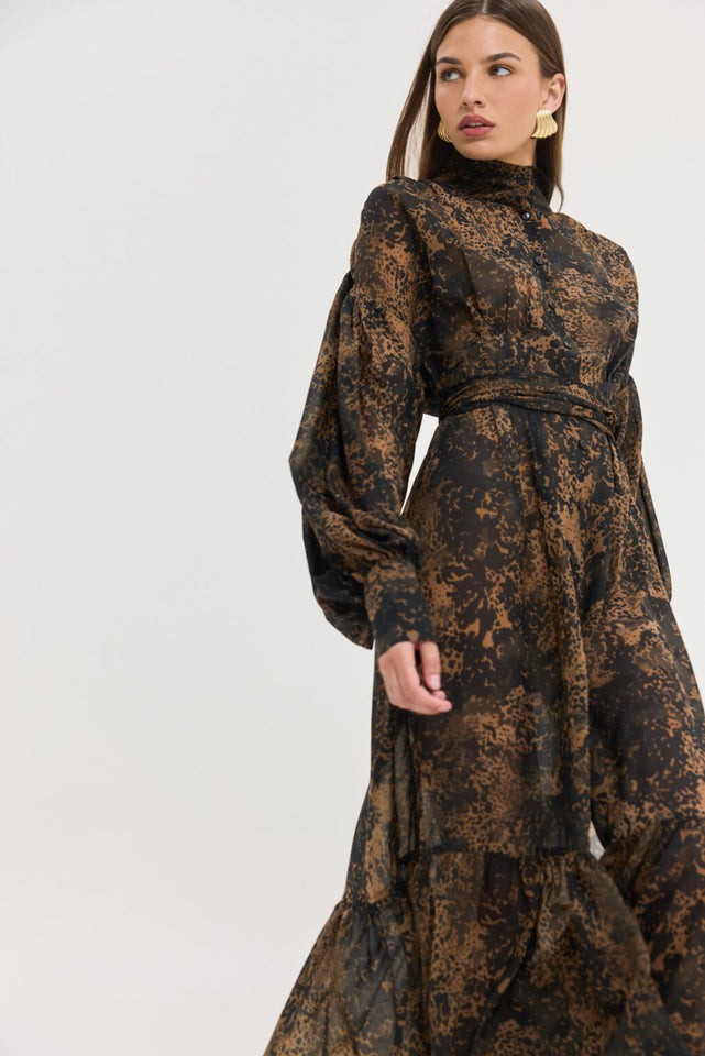 BRAMLE DRESS BROWN