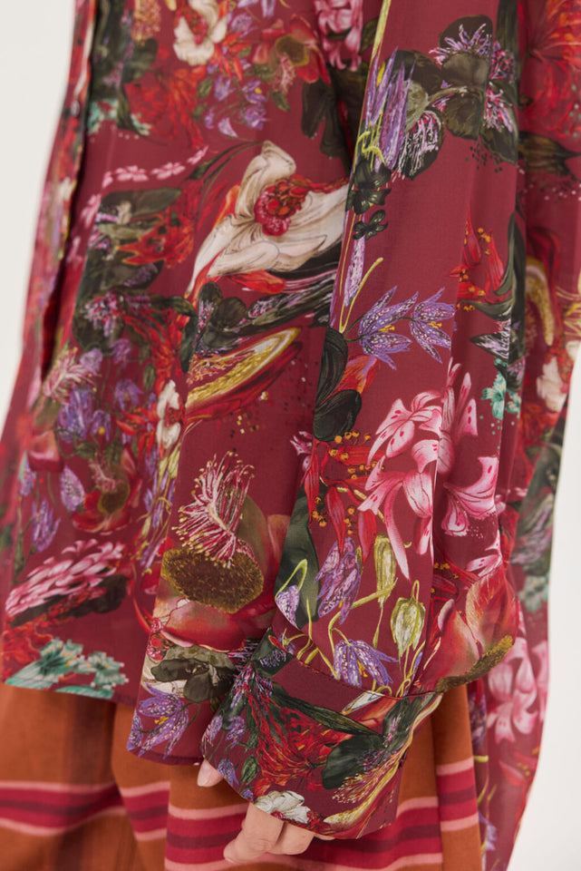 HEATHER SHIRT BORDEAUX