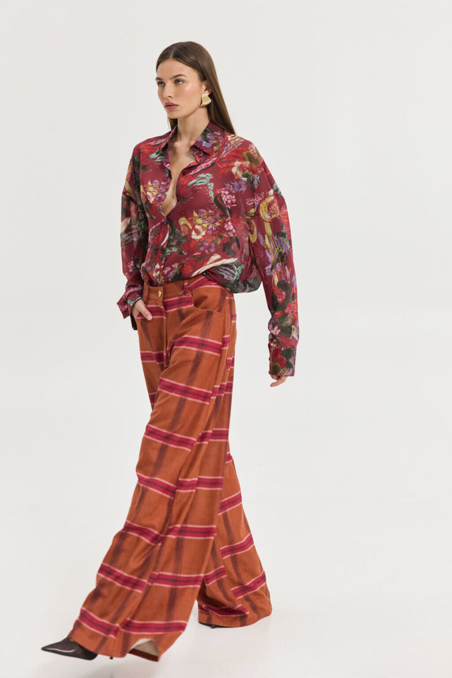 HEATHER SHIRT BORDEAUX
