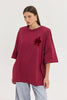 SAHARA T-SHIRT BORDEAUX