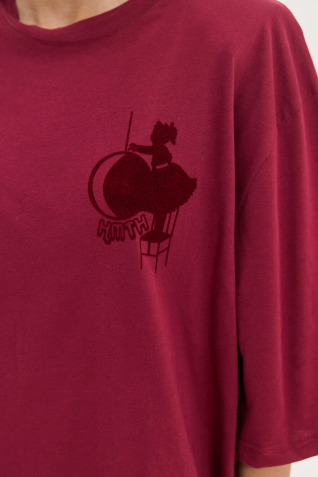 SAHARA T-SHIRT BORDEAUX