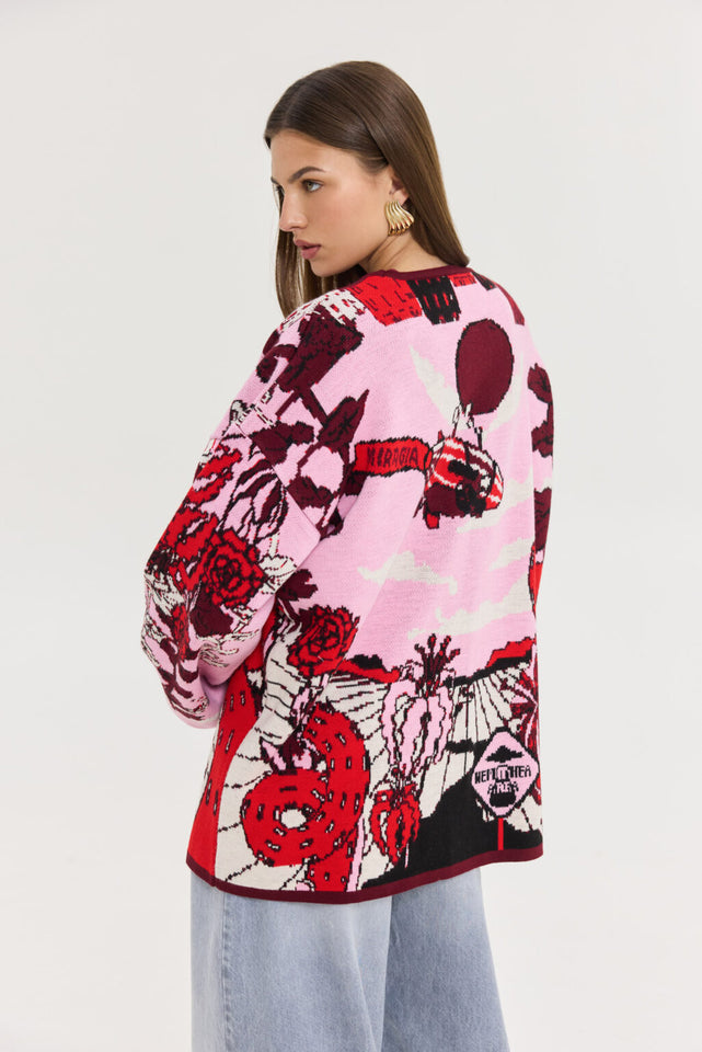 OLD FASHIONED CARDIGAN PINK