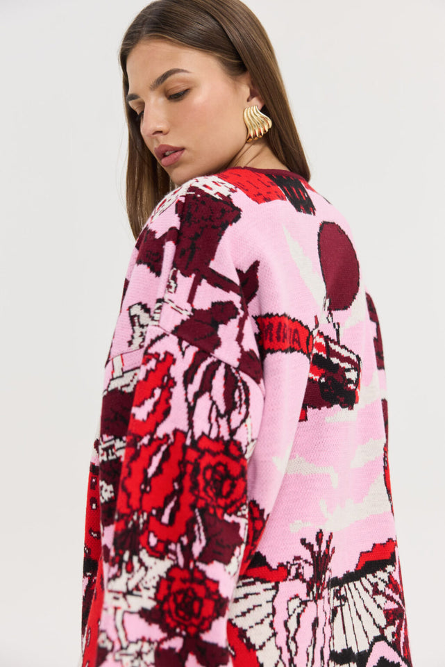 OLD FASHIONED CARDIGAN PINK