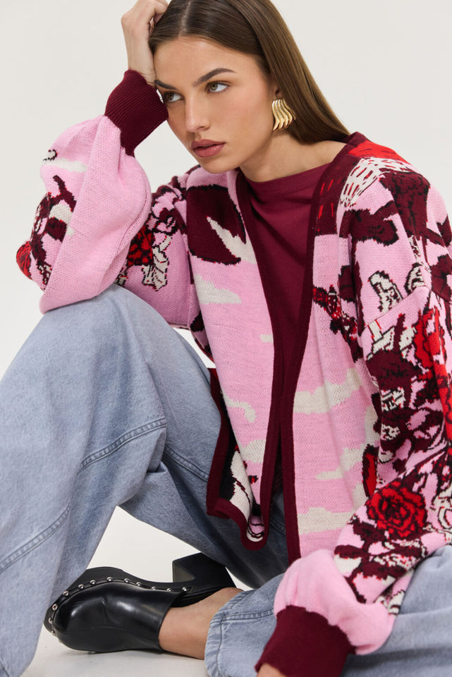 OLD FASHIONED CARDIGAN PINK