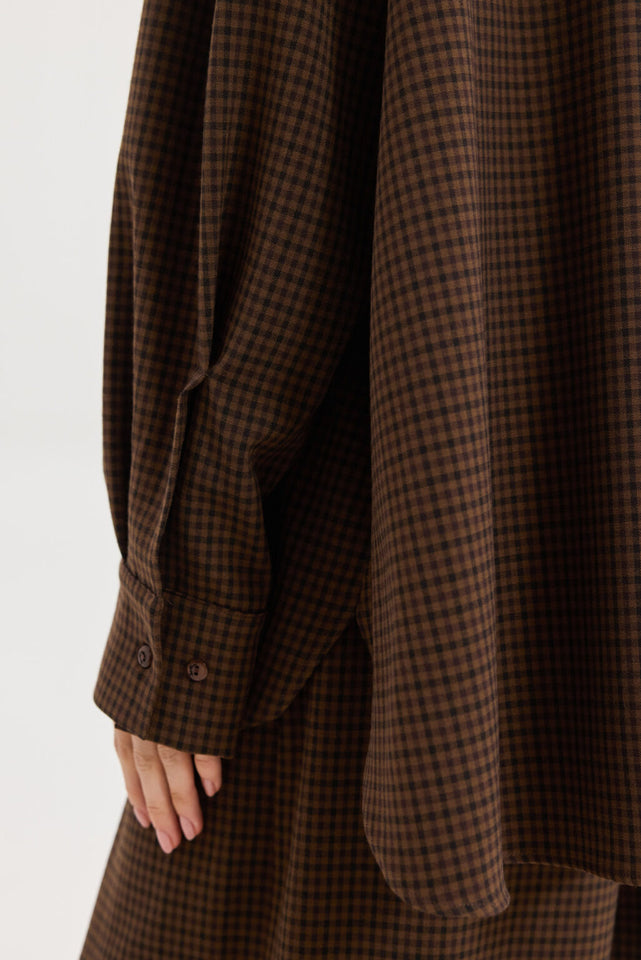 PHOENIX SHIRT BROWN PLAID
