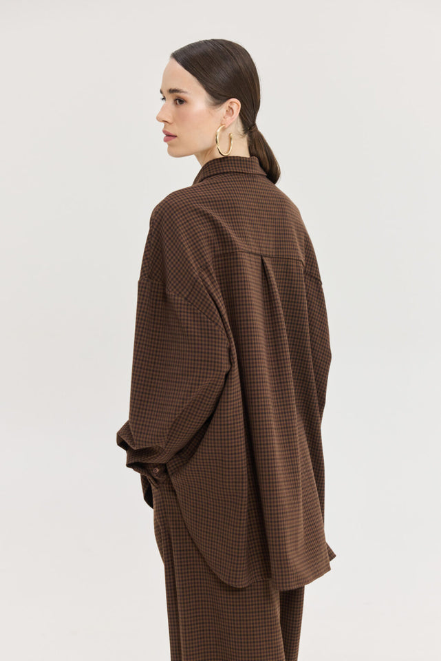 PHOENIX SHIRT BROWN PLAID