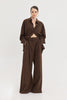 MARTHA PANTS BROWN PLAID
