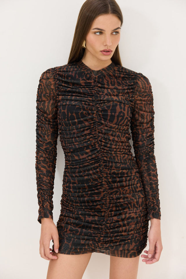 NEREID DRESS LEOPARD