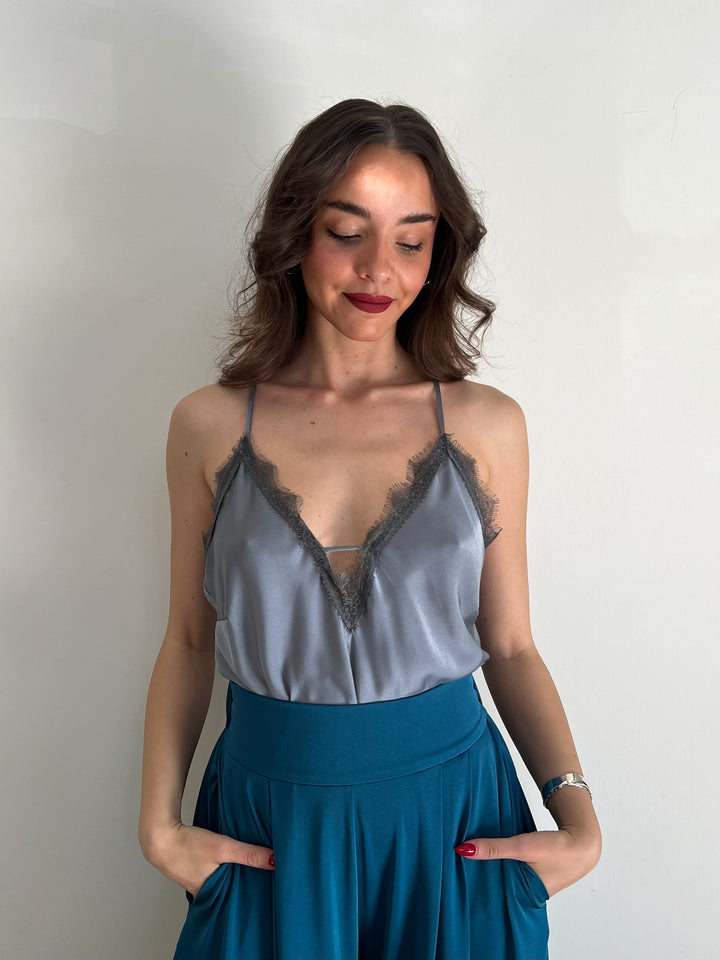 STRAP TOP SILVER