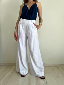 LINEN PANTS WHITE