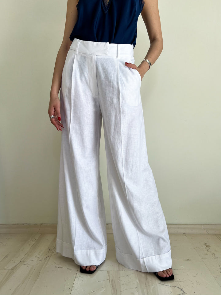 LINEN PANTS WHITE