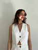 VEST WITH BUTTON WHITE