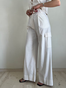 PANTS WITH POCKETS WHITE