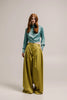 VAL PANTS STRIPED LIME GREEN