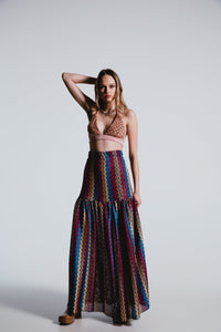 KEME MAXI SKIRT RAINBOW