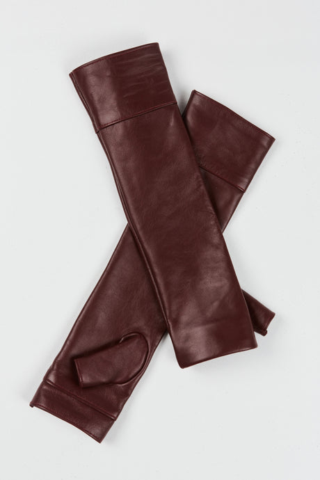 MAVERICK LEATHER GLOVES BURGUNDY