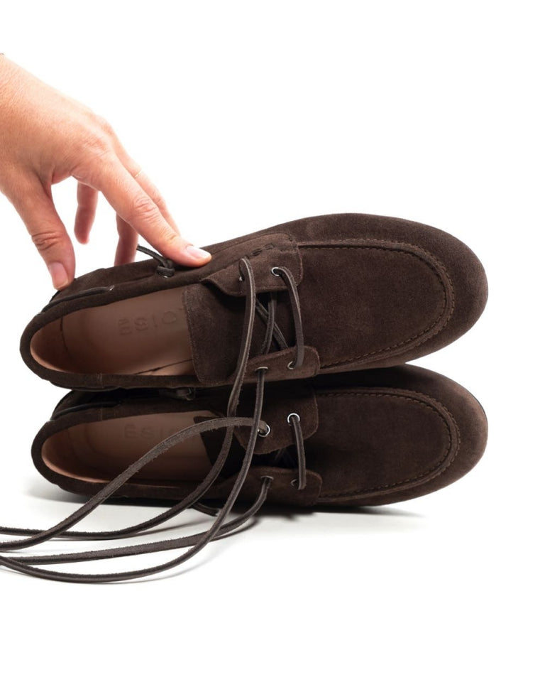 MATILDE | DARK BROWN BOAT SHOES