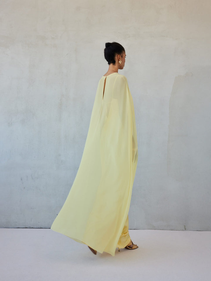 LONG SLEEVE CAPE BUTTERYELLOW