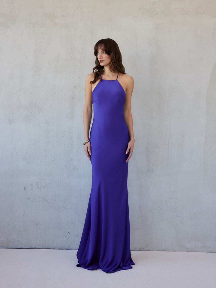 NATALIE DRESS PURPLISH BLUE