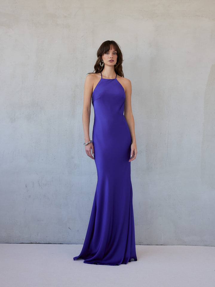 NATALIE DRESS PURPLISH BLUE