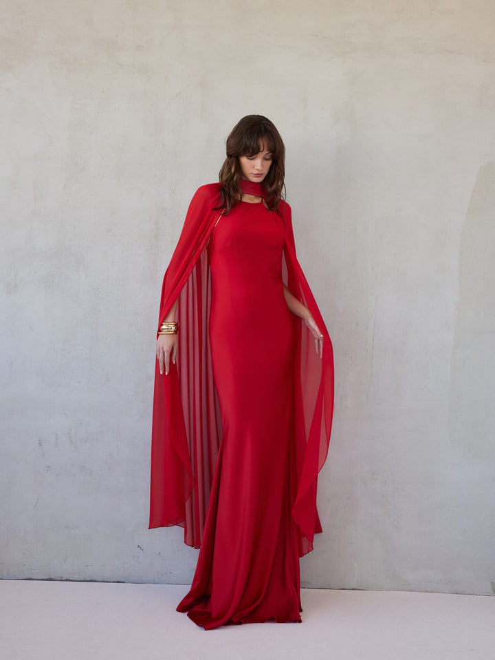 TURTLENECK CAPE | PASSION RED