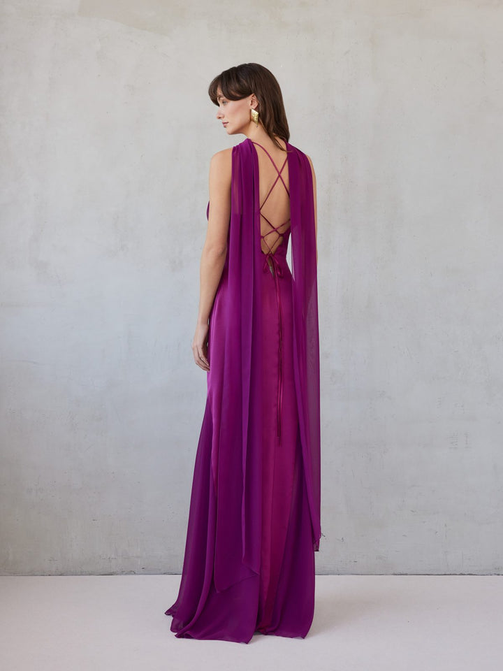 GABRIELLE DRESS | MAGENTA