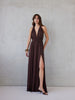 BEATRICE POLYMORPHIC DRESS | ROYAL BROWN