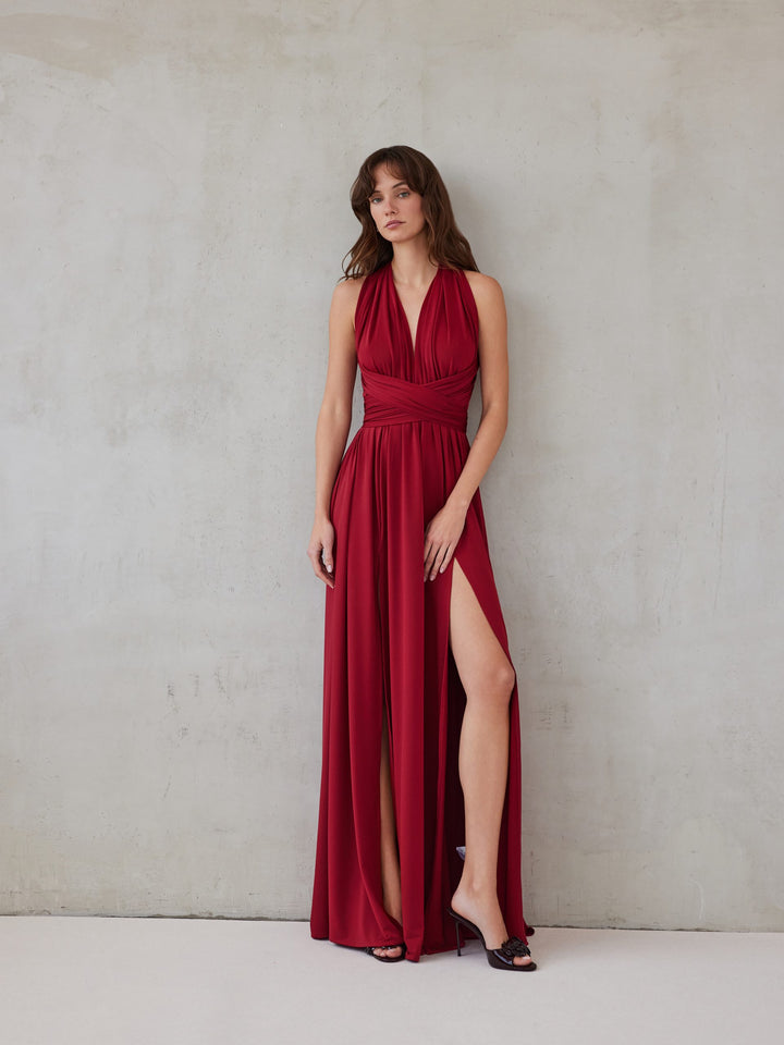 BEATRICE DRESS RUBY RED