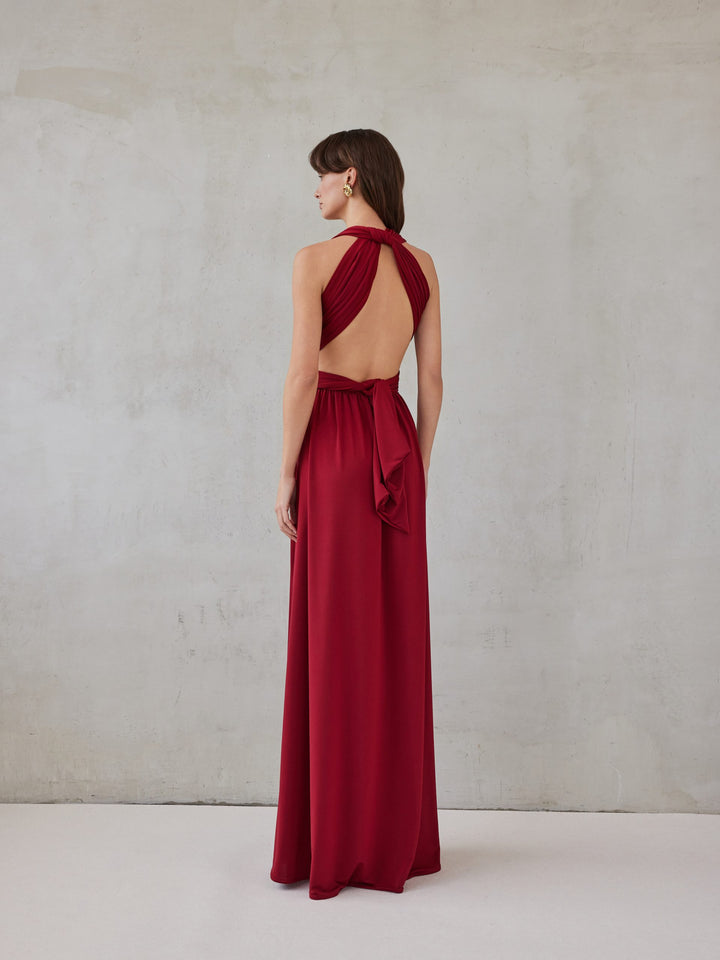 BEATRICE DRESS RUBY RED