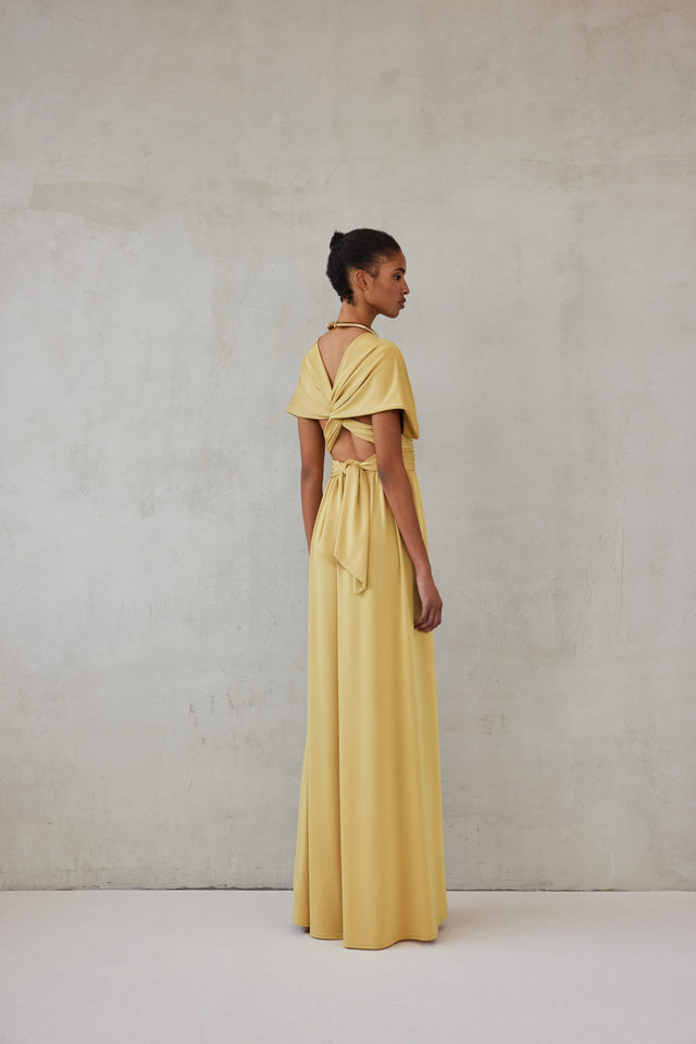 BEATRICE DRESS WARM OCHRE