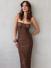 LILLIAN DRESS | BROWN
