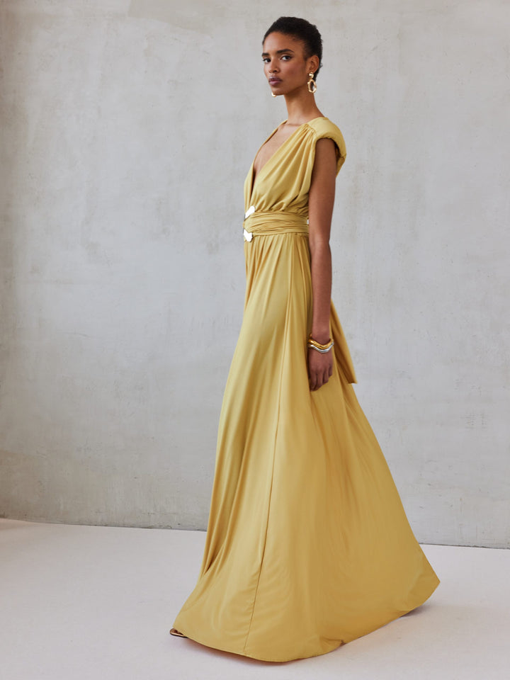 ANABELLE DRESS WARM OCHRE