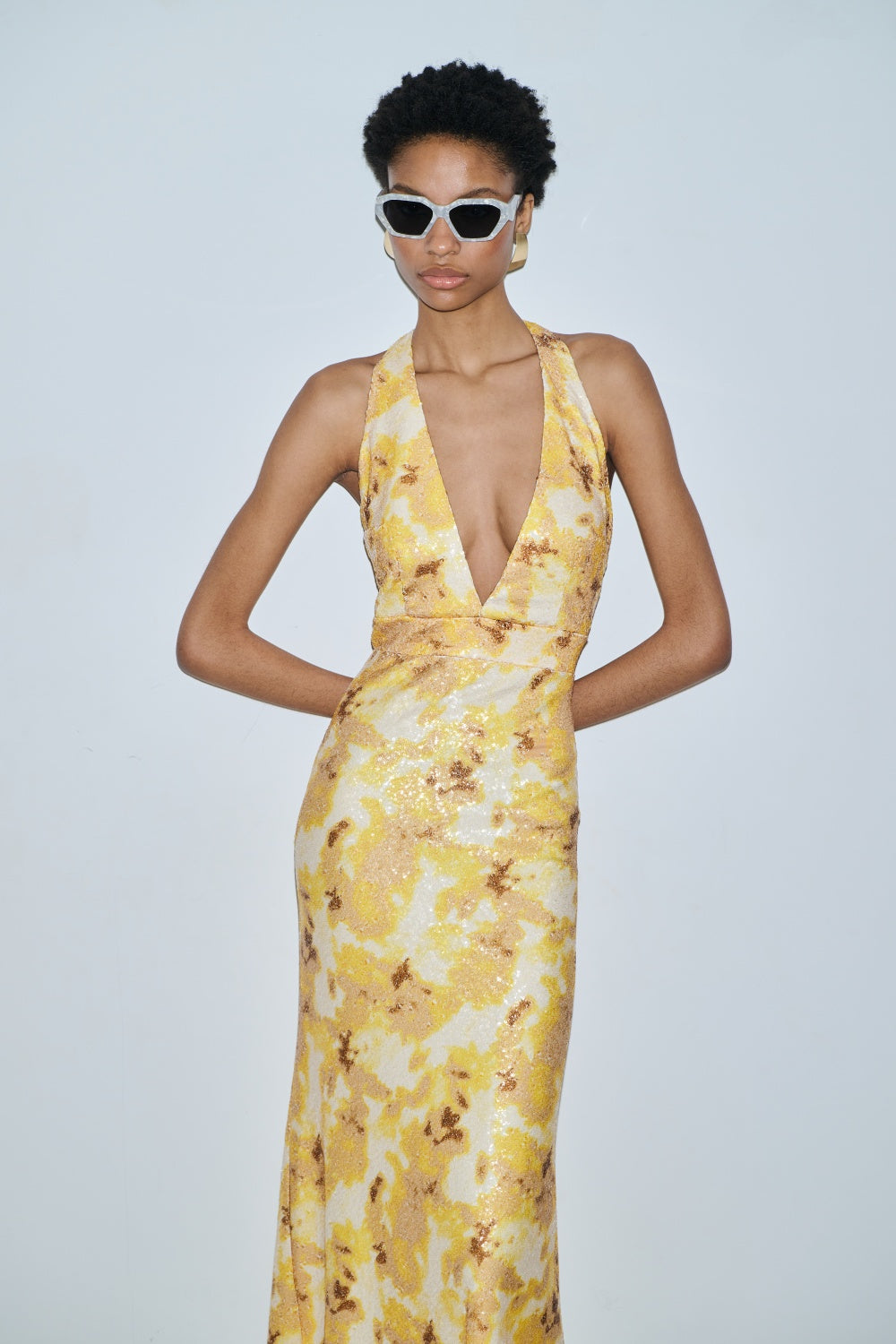 AYA SEQUIN DRESS | YELLOW