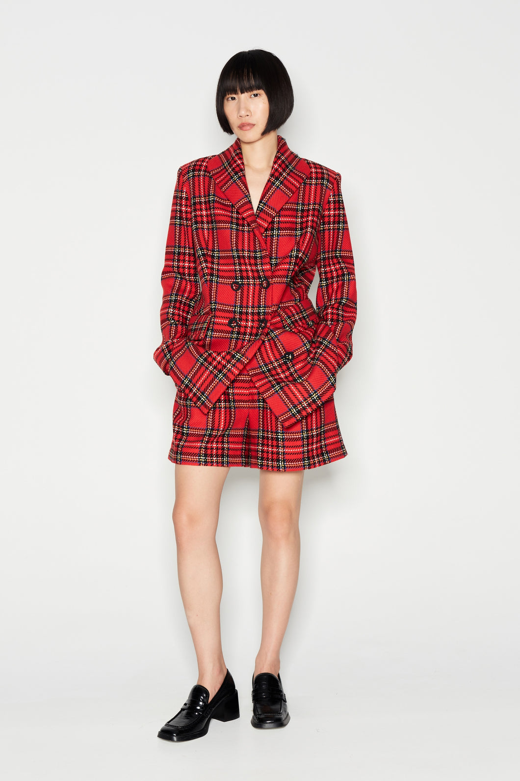 MODS REMAKE BLAZER CHECK RED