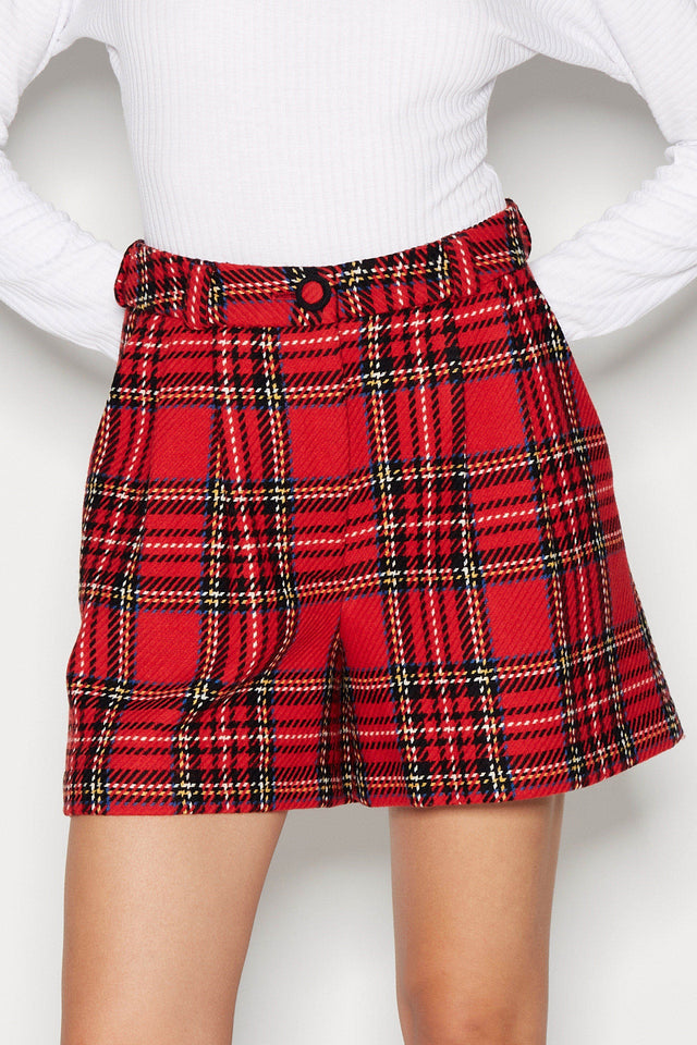 MODS REMAKE SHORTS CHECK RED