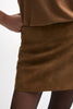 GUARDIAN LEATHER MINI SKIRT BROWN