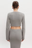 HEAVEN KNITTED CARDIGAN TOP GREY