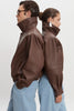 MEGAN LEATHER JACKET RUSTIC BROWN