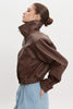 MEGAN LEATHER JACKET RUSTIC BROWN