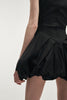 HIBISCUS BUBBLE MINI DRESS BLACK